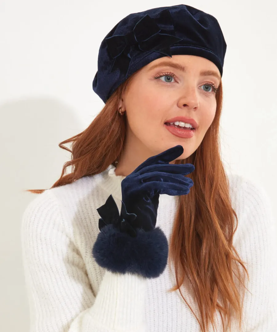 Joe Browns Gifts<After Dark Bow Trim Beret