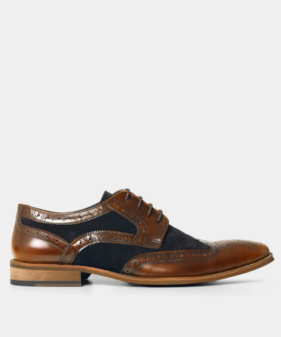 Joe Browns Boots& Shoes & Trainers<Dapper High Shine Leather And Suede Brogues