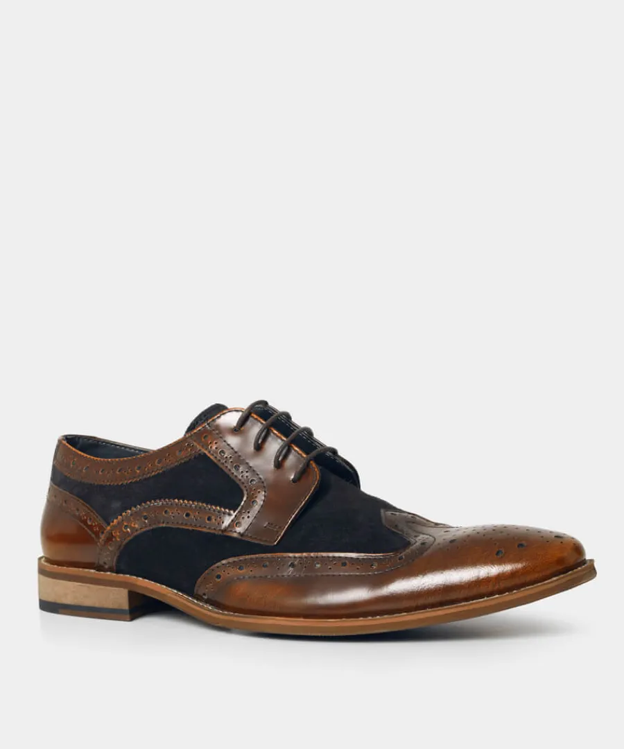 Joe Browns Boots& Shoes & Trainers<Dapper High Shine Leather And Suede Brogues