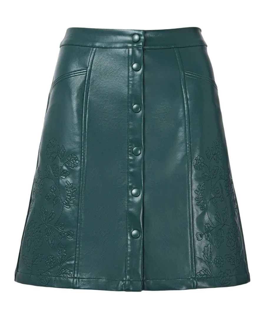Joe Browns Skirts<Enchanting Embroidered Pu Skirt