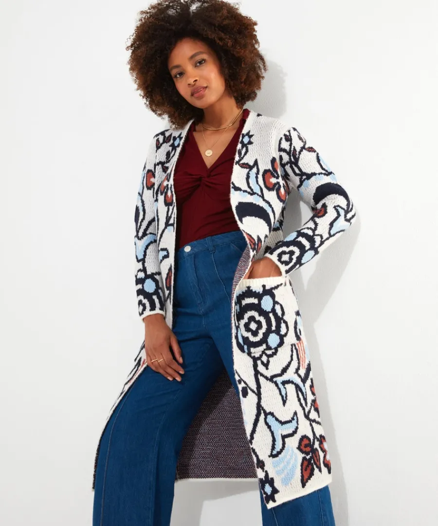 fancy_floral_cardigan_3.webp Joe Browns Knitwear & Cardigans<Fancy Floral Cardigan