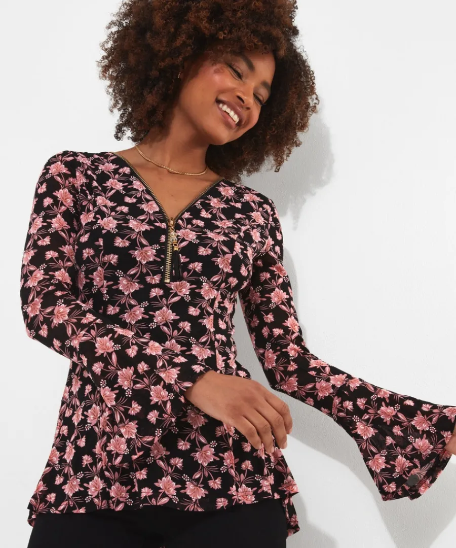 Joe Browns Tops& Tunics & Shirts<Floral Zip Top