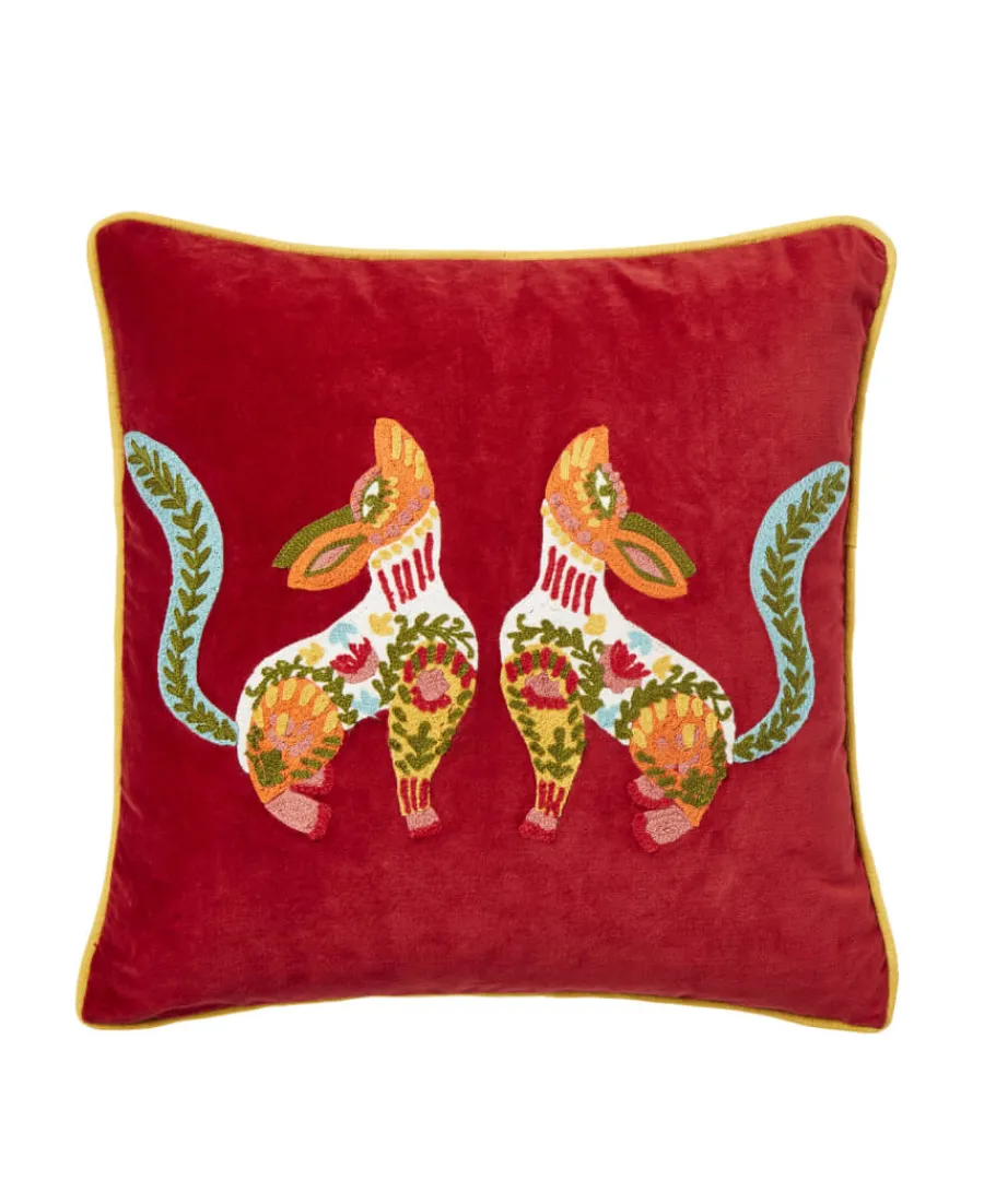 Joe Browns Cosy This Christmas<Folk Fox Crewel Work Cushion