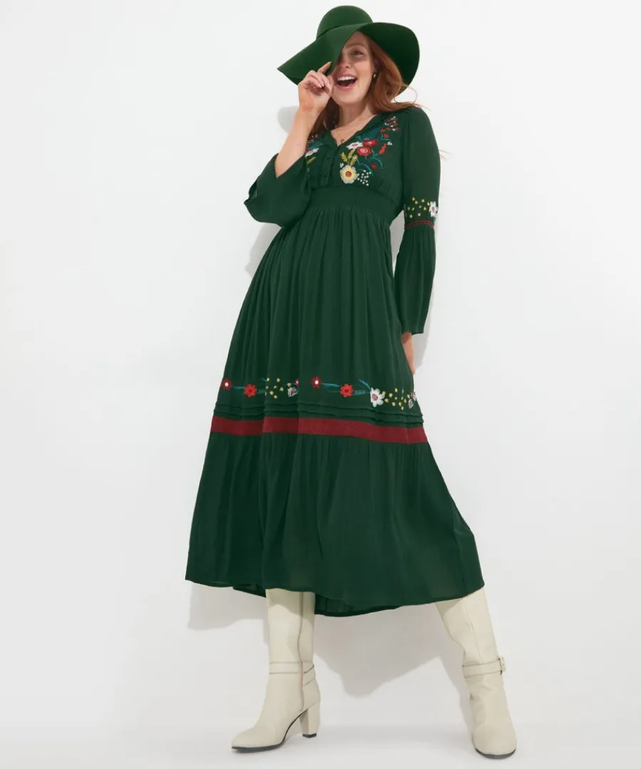 Joe Browns Dresses<Folky Floral Embroidered Dress