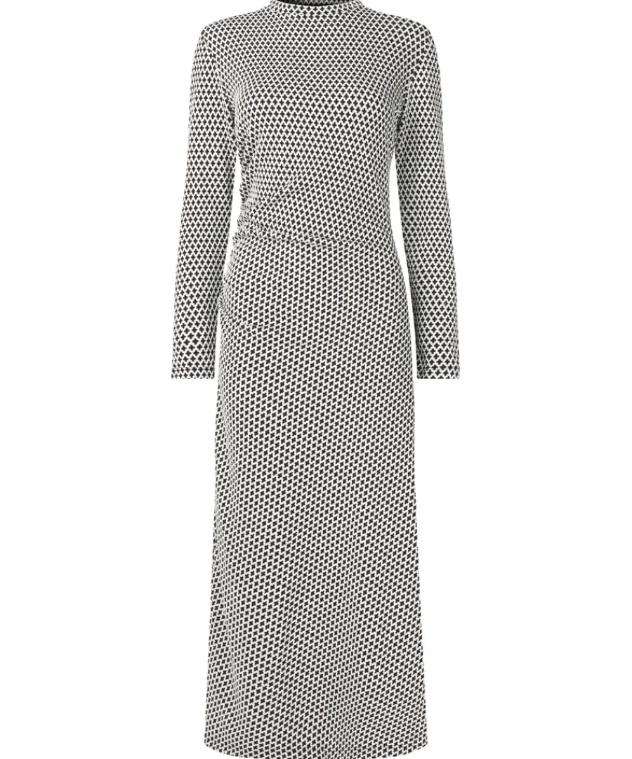 Joe Browns Dresses<Geo Jacquard Ruched Side Jersey Dress