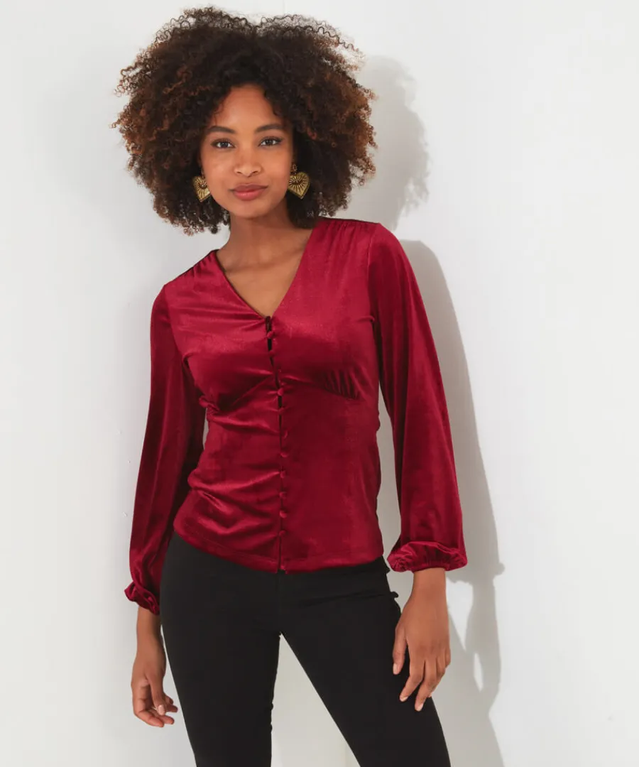 Joe Browns Tops& Tunics & Shirts<Gorgeous Velour Button Top