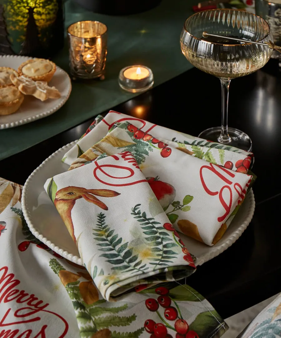 Joe Browns Christmas Decorations<Merry Christmas Nature Napkins