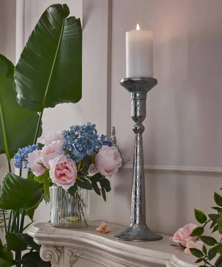 Joe Browns Gifts<Nouveau Distressed Blue Candle Holder