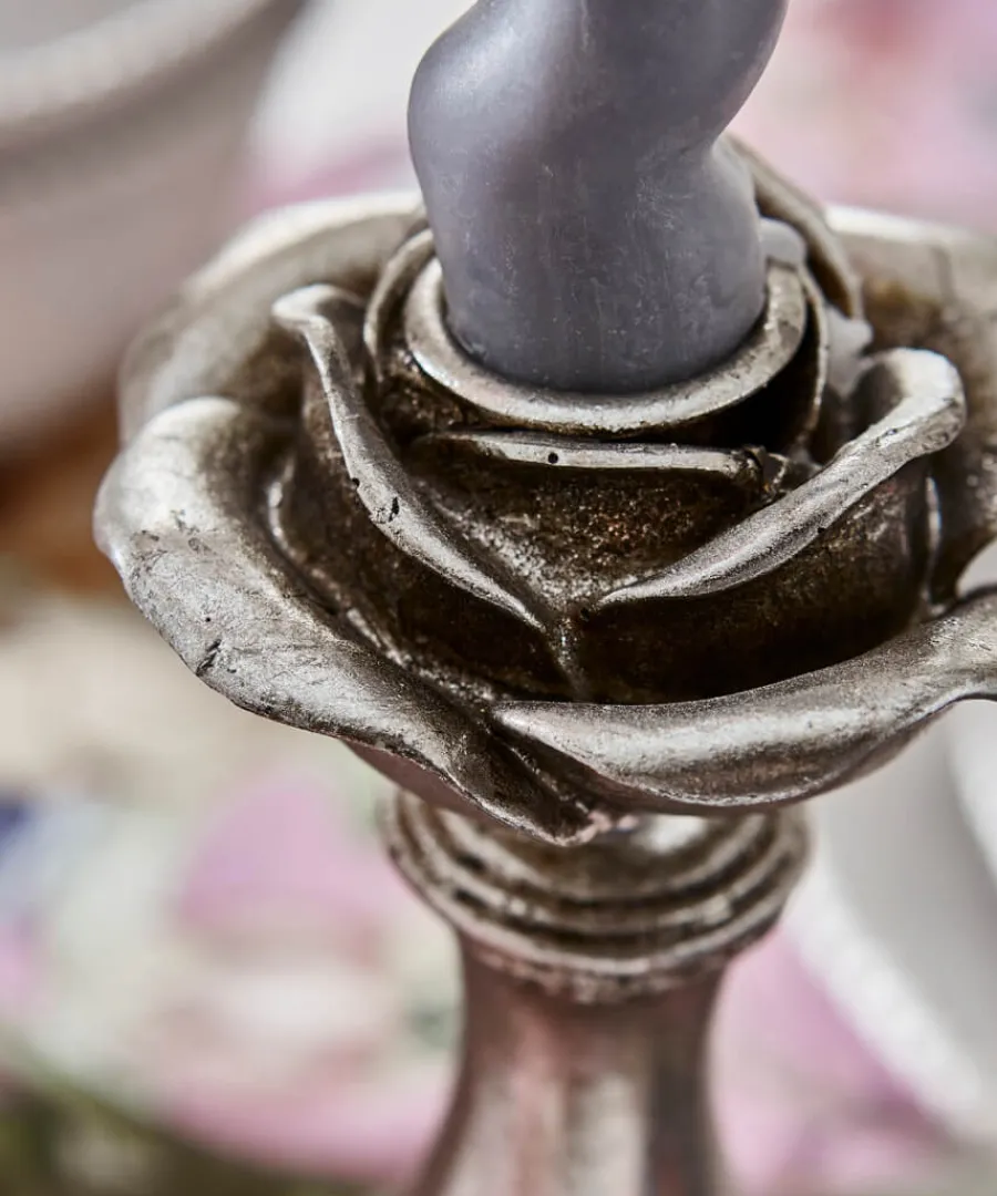 nouveau_rose_candle_holder_2.webp Joe Browns Gifts<Nouveau Rose Candle Holder
