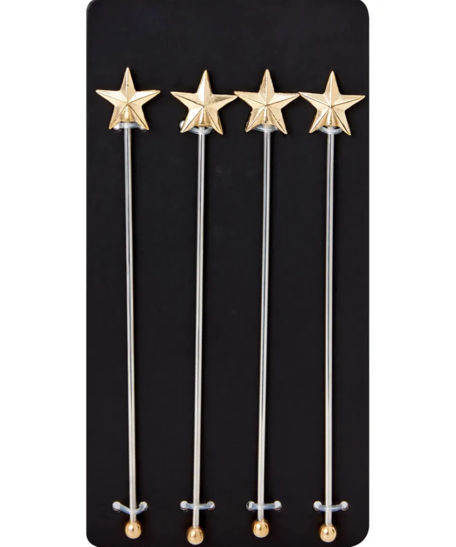 pack_of__star_drinks_stirrers_2.webp Joe Browns Gifts<Pack Of 4 Star Drinks Stirrers