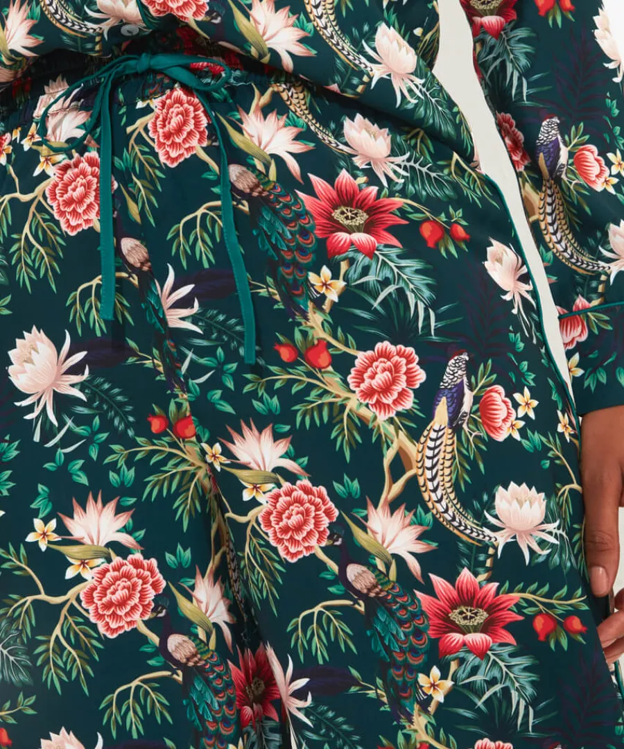 peacock_print_pyjama_bottoms_4.webp Joe Browns Gifts<Peacock Print Pyjama Bottoms