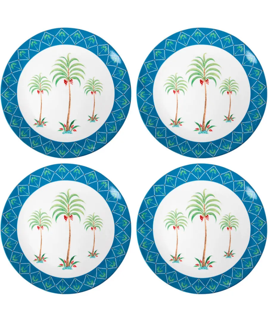 Joe Browns Nature Decor<Perfect Palm Set Of 4 Dinner Plates