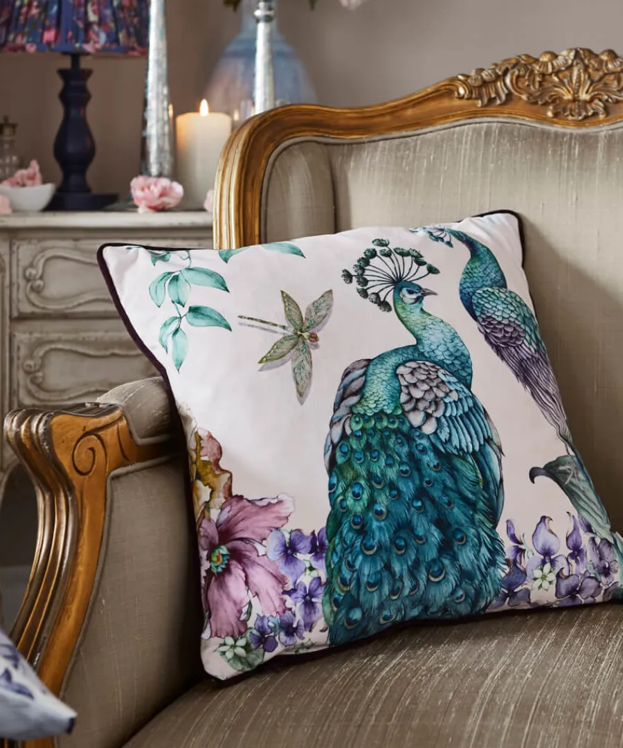 Joe Browns Cosy This Christmas<Poised Peacocks Reversible Cushion