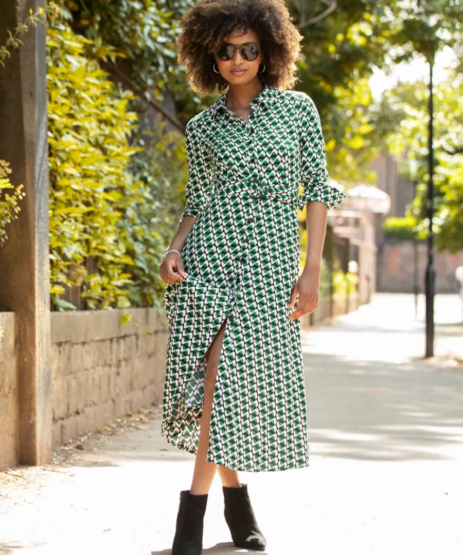 rita_geo_print_shirt_dress_2.webp Joe Browns Dresses<Rita Geo Print Shirt Dress