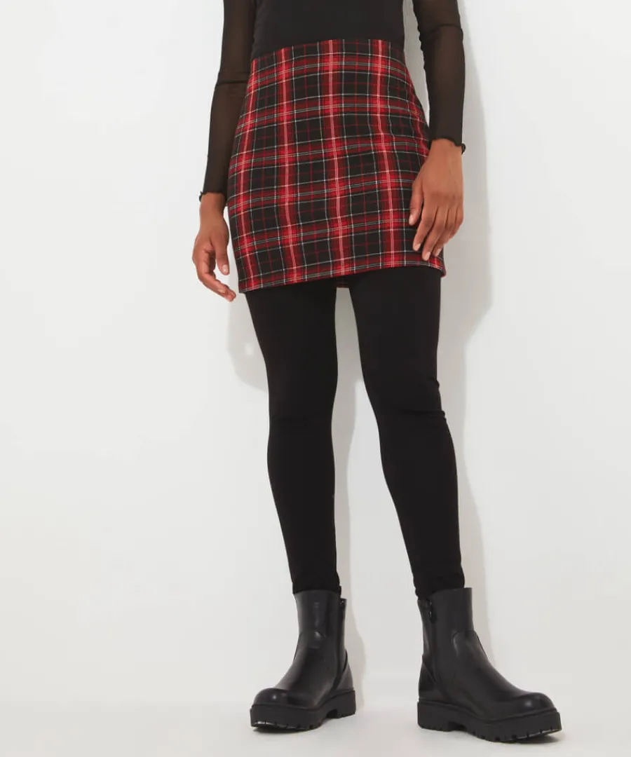 rock_check_skirted_leggings_2.webp Joe Browns Jeans & Trousers<Rock Check Skirted Leggings