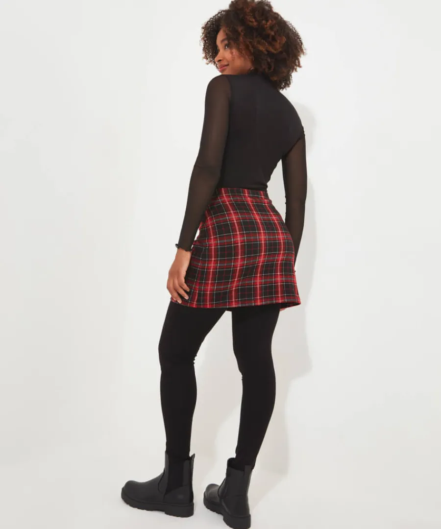rock_check_skirted_leggings_3.webp Joe Browns Jeans & Trousers<Rock Check Skirted Leggings