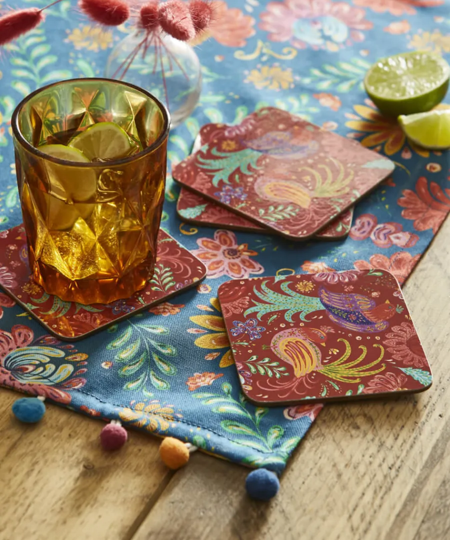 Joe Browns Tableware & Dining<Set Of 4 Folk Floral Coasters