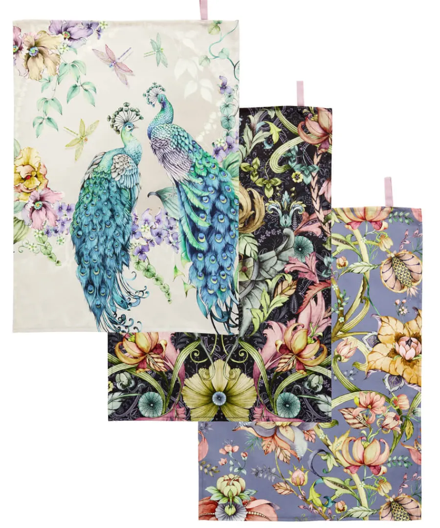 Joe Browns Tableware & Dining<Set Of 3 Nouveau Print Teatowels