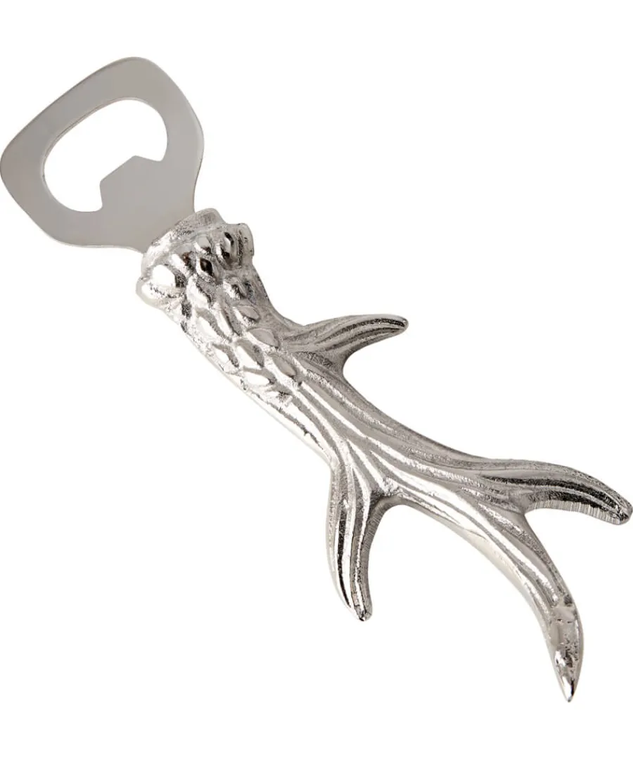 silver_antler_bottle_opener_3.webp Joe Browns Christmas Decorations<Silver Antler Bottle Opener