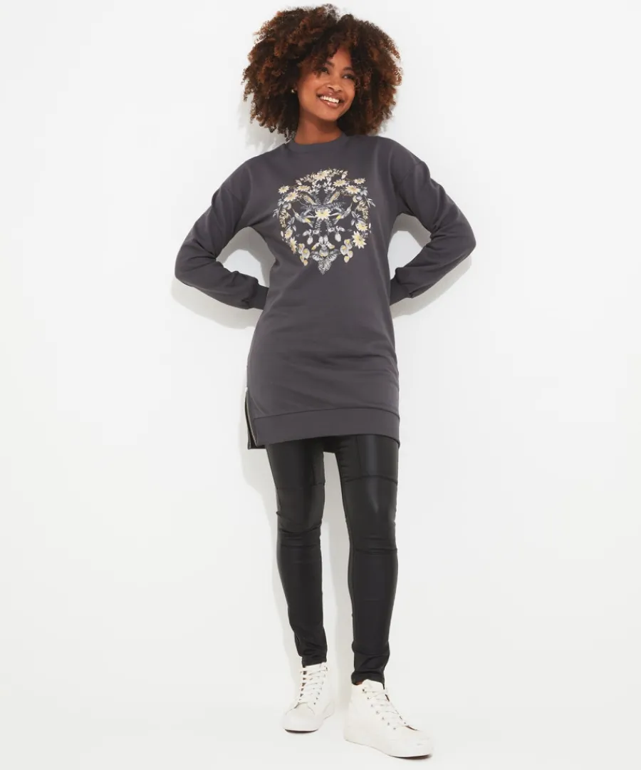zip_sweat_tunic_dress_2.webp Joe Browns Tops& Tunics & Shirts<Zip Sweat Tunic Dress